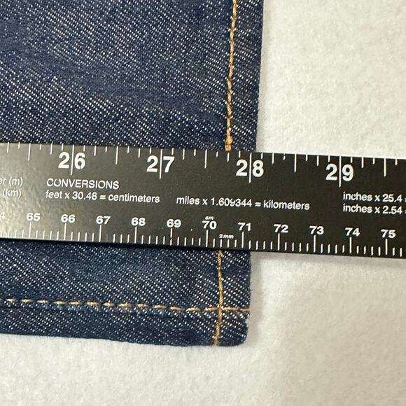 Levi 501 Original Fit Dark Wash Denim Jeans Button Fly 100% Cotton Mens 36x31 - Picture 9 of 9